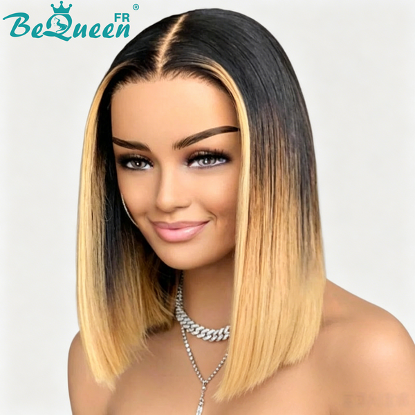 BeQueen Black and Honey Root Frontal Bob Wig CRAZY Low Price