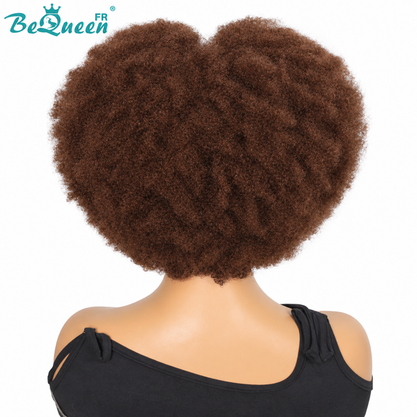 BeQueen "Addi" Afro Curly Bob-Perücke 10 Zoll, Lace Front 13X4, klebefreie natürliche Perücke