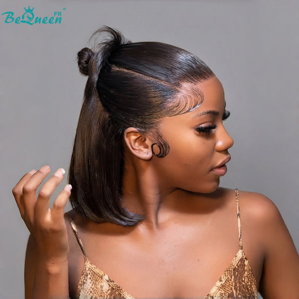 BeQueen “Unelle" Peluca pixie con trenza twist, sin lace/lace completa, sin pegamento, estilo 2