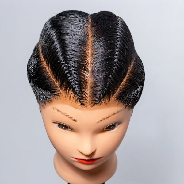 BeQueen "Tesi" Peluca con Trenza frontal larga en encaje con accesorios para el cabello
