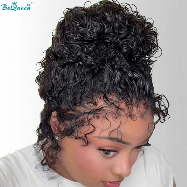 Bequeen "Pamela" Pixie Curly Black Lace Front Wig Style 5