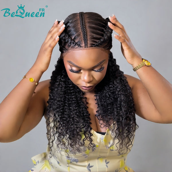 BeQueen "Tesi" Peruca com Trança frontal longa em renda com acessórios para cabelo