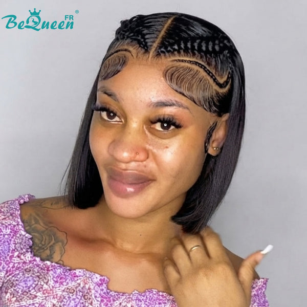 BeQueen “Unelle" Peruca pixie com trança twist, sem renda/renda completa, sem cola, estilo 2