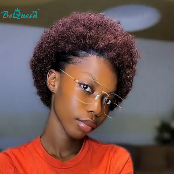 BeQueen "Monna" Afro-Pixie-Perücke ohne Kleber, maschinell gefertigt, halber Preis, Stil 3