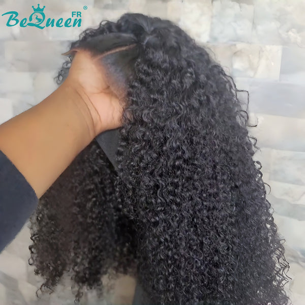 BeQueen "Alice" Peluca con lace frontal, trenzada, larga, ondas rizadas Curly Wave, sin pegamento, ya personalizada, mitad de precio