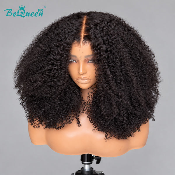 BeQueen "Addi" Peruca Bob Afro Encaracolado 10 polegadas Lace Frontal 13X4 Sem Cola Peruca Natural