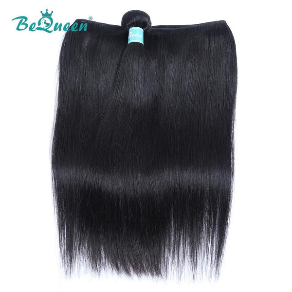 BeQueen Paquetes de Tejido de Cabello Liso Cabello Brasileño 100% Cabello Virgen 10A 