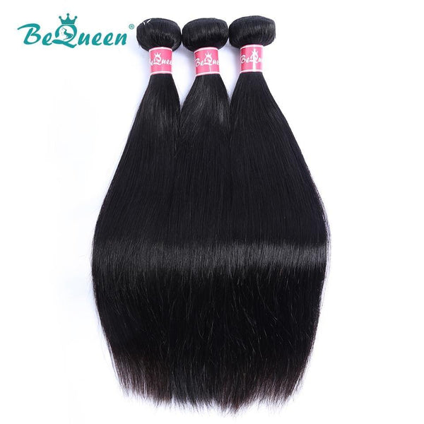 
BeQueen Pacotes de Tecelagem Cabelos Lisos Cabelos Malaio 100% Cabelos virgens 10A
