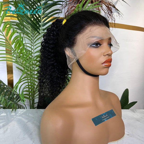 BeQueen "Crescent" Long Curly Wave Wig with 360 Lace Ponytail