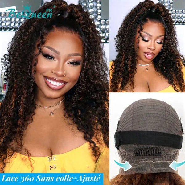 BeQueen "Dillan" Long 360 Lace Curly Wave Wig with Invisible Adjustment Band Ready to Wear Glueless + Pre-bleached