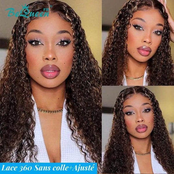 BeQueen "Dillan" Long 360 Lace Curly Wave Wig with Invisible Adjustment Band Ready to Wear Glueless + Pre-bleached