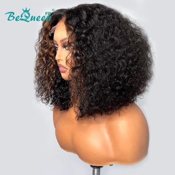 BeQueen "Larissa" Perruque Bob Curly Wave 14 pouces avec Lace Closure 4x4