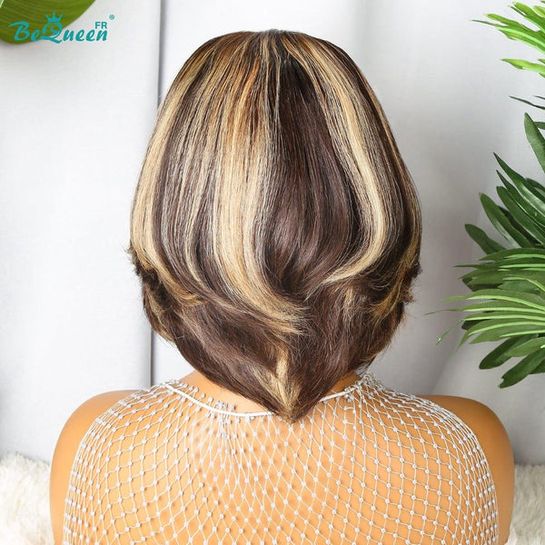 BeQueen "Searlait" Perruque Bob Lisse 10 pouces avec Lace Closure 4x4