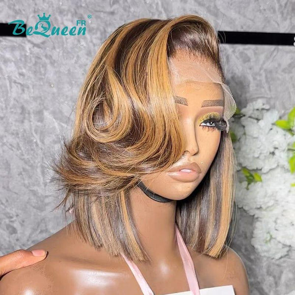 BeQueen "Zalika" 8 inch Straight Bob Wig with 4x4 Lace Closure