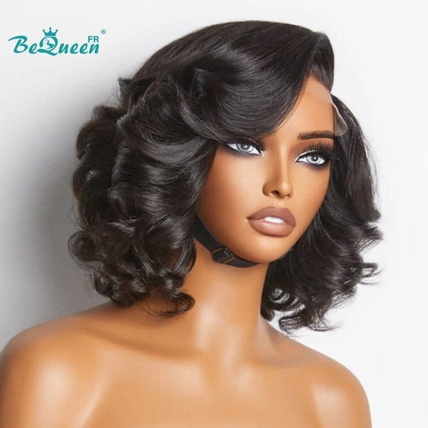 BeQueen "Zaza" Perruque Bob Bouncy Curl 10 pouces avec Lace Closure 4x4