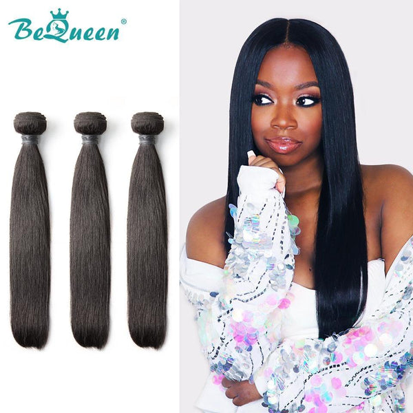 BeQueen Trenzas Mechas Pelo Liso Pelo Virgen Brasileño tipo 8A