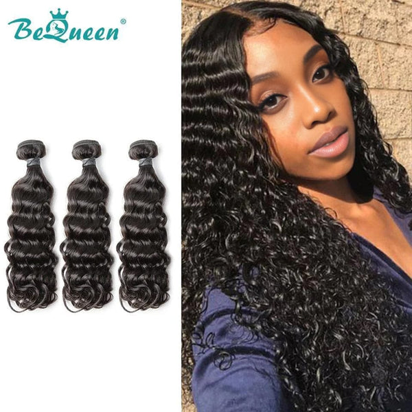BeQueen Weave Water Wave Extensions, brasilianisches Haar, 100 % reines Haar, Typ 8A 