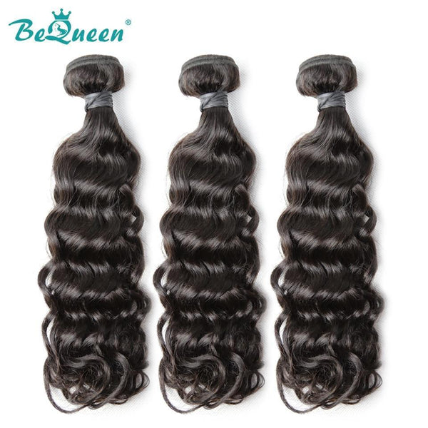 BeQueen Extensiones de Trenzado Ondas de Agua Cabello Brasileño 100% Cabello Virgen Tipo 8A 