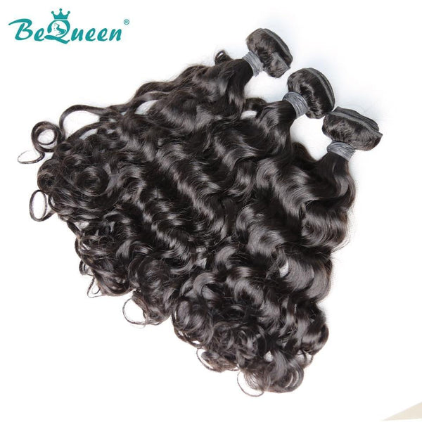 BeQueen Extensiones de Trenzado Ondas de Agua Cabello Brasileño 100% Cabello Virgen Tipo 8A 
