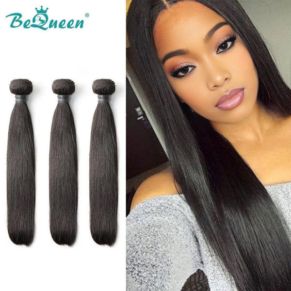 BeQueen Weaving Glatte Haarverlängerungen, peruanisches Haar, 100 % reines Haar, Typ 8A 