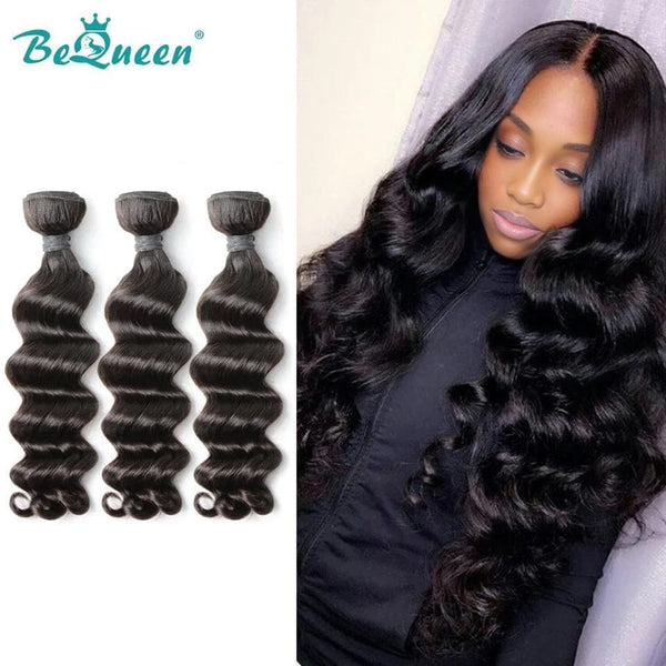 BeQueen Weave Extensions, natürliche Wellen, peruanisches Haar, 100 % reines Haar, Typ 8A 