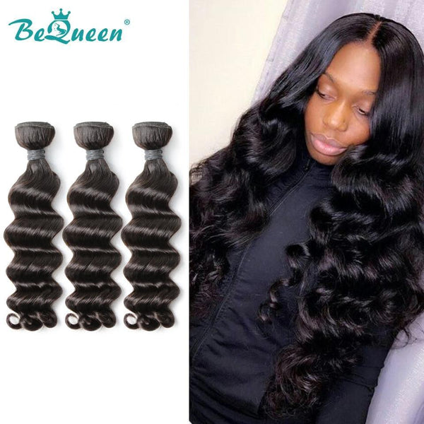 BeQueen Tissage Extensions Natural Wave Cheveux Péruviens 100% Cheveux vierges de type 8A