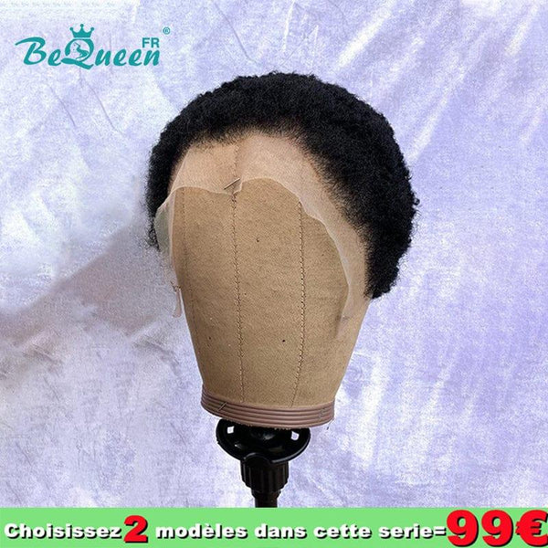 BeQueen 99 € = 2 „Edwina“-Perücken Pixie-Afro-Lockenperücke mit 13x4-Spitzenfront 