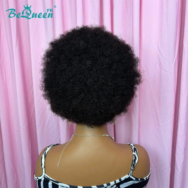 BeQueen 99€=2 perruques "Megan"  Perruque Pixie Afro curl avec Lace Frontale 13x4 Noir