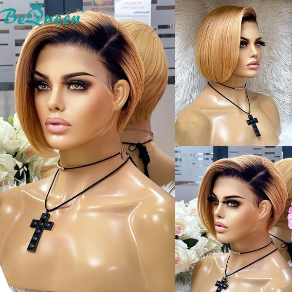 BeQueen 99€=2 perruques Perruque "Amber" Racine Noir et Miel