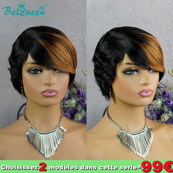 BeQueen 99€=2 perruques Perruque "Betty" Noir mix Marron