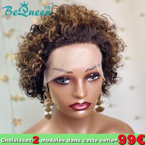 Bequeen 99€=2 perruques Perruque “Coco” Châtain mix Miel