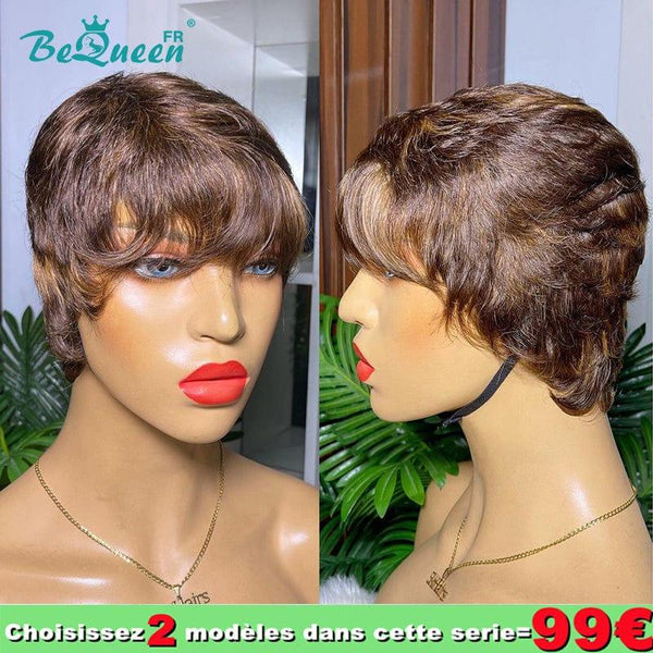 BeQueen 99 €=2 Perücken Perücke „Jacques“ Brauner Honigmix 