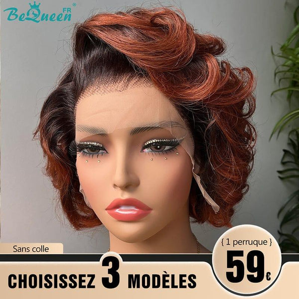 BeQueen €179=3 “Miki” wigs Glueless Pixie Wig