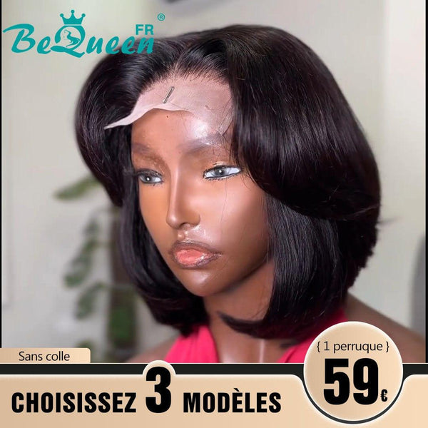 BeQueen 179€=3 perruques "Sonia" Perruque Bob Sans colle