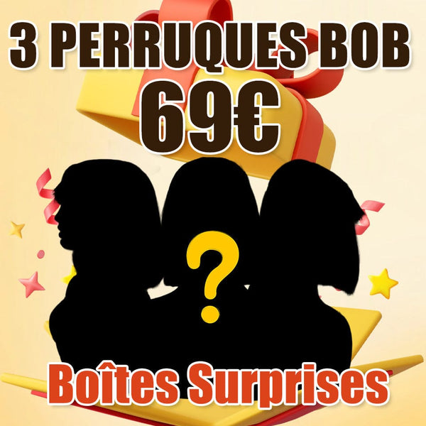 Bequeen boîte surprise: 3 Perruques blended bob= 69€