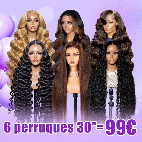 Bequeen boîte surprise: 6 Perruques blended 30"= 99€