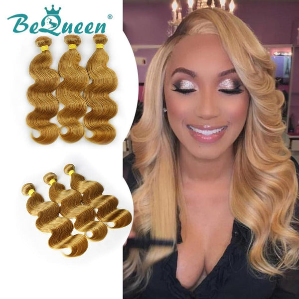 BeQueen Paquets de Tissage Body Wave de Couleur Miel #27