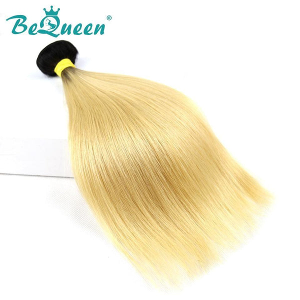 【Bequeen】10A Brazilian 100% Virgin Hair Straight Bundles Color Root 1B/613# Length 12-26 inches Available Factory Price - Bequeen Office Store