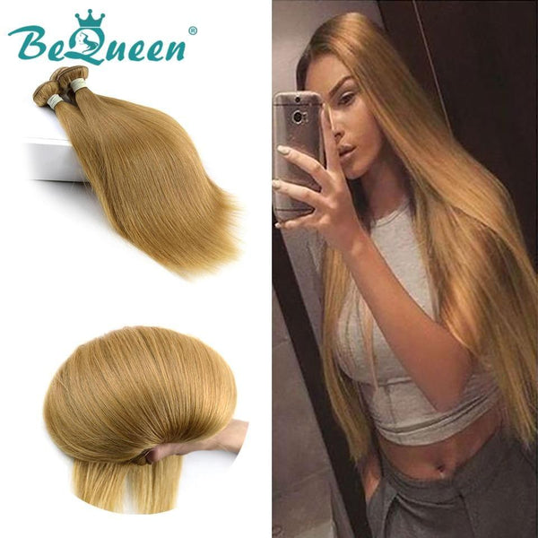 BeQueen Honey Straight Hair Weave Bundles #27 