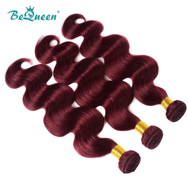 BeQueen #99J Garnet Body Wave 100% Human Hair Weave 
