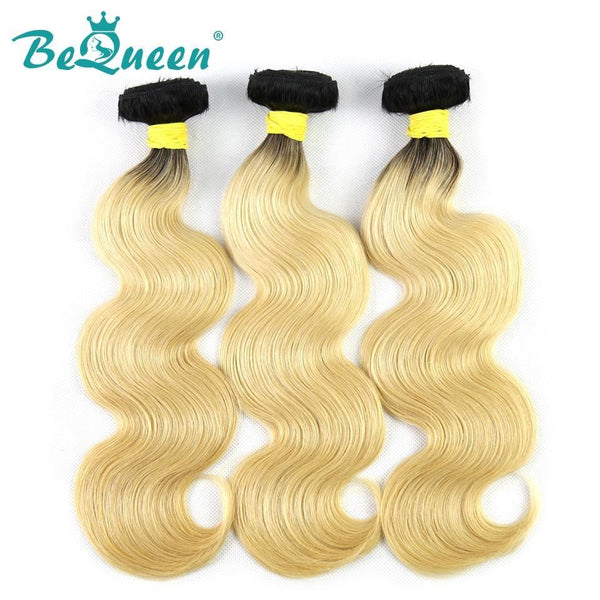 【Bequeen】10A Brazilian 100% Virgin Hair Body Wave Bundles Color Root 1B/613# Length 12-26 inches Available Factory Price - Bequeen Office Store
