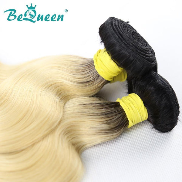 【Bequeen】10A Brazilian 100% Virgin Hair Body Wave Bundles Color Root 1B/613# Length 12-26 inches Available Factory Price - Bequeen Office Store