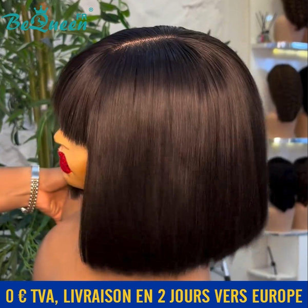 BeQueen Yumi Perruque Bob avec Frange 8 Pouces En France