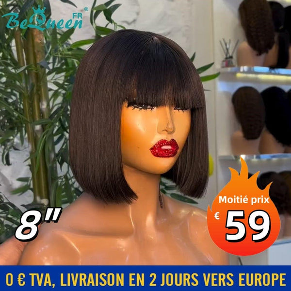 BeQueen Yumi Perruque Bob avec Frange 8 Pouces En France