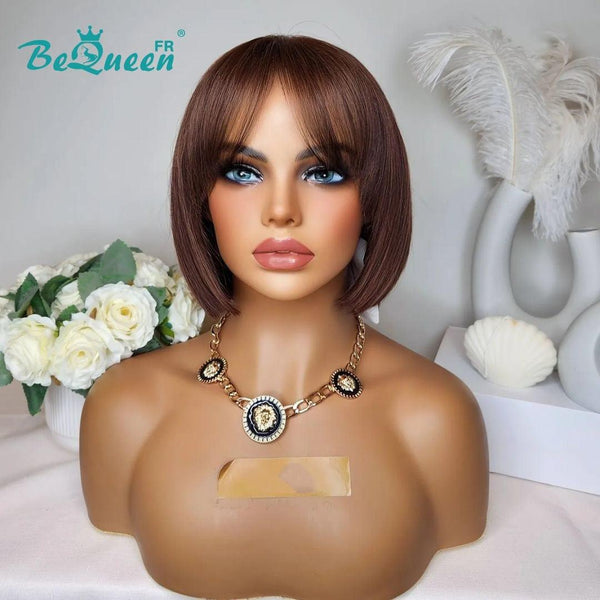 BeQuee Yumi Perruque avec Frange Brun