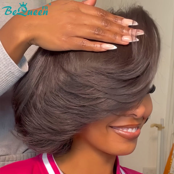 BeQueen 129€=1 wig “Ablema” Wig Black Body Wave Bob Wig with 13X4 Lace Frontal