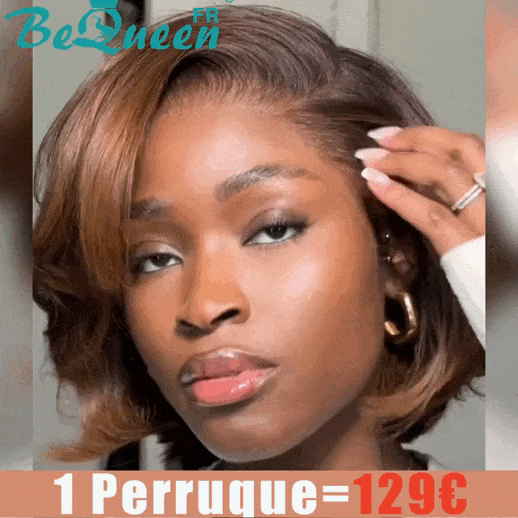 BeQueen 129€=1 perruques Perruque “Corinne” Perruque Bob Body Wave avec Lace Closure 5X5