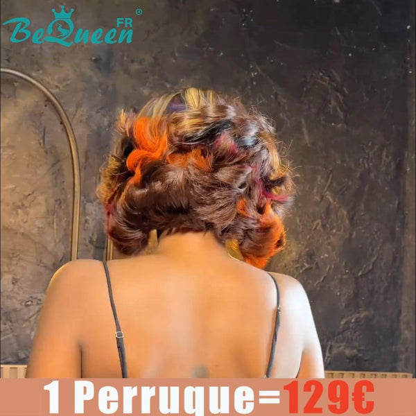BeQueen 129€=1 perruques "Robin" Perruque Bob avec lace closure 4x4