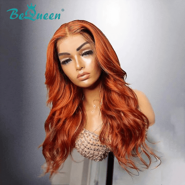 Bequeen €399=4 “Lorelei” Wigs Long Body Wave Orange Wig Glueless Lace 4*4