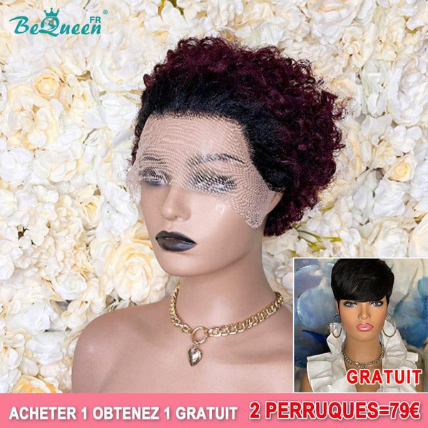 Bequeen €79=2 wigs Black and Red Root “Coco” Wig